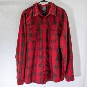 The North Face Flannel Button Down Red Size XL (never worn)